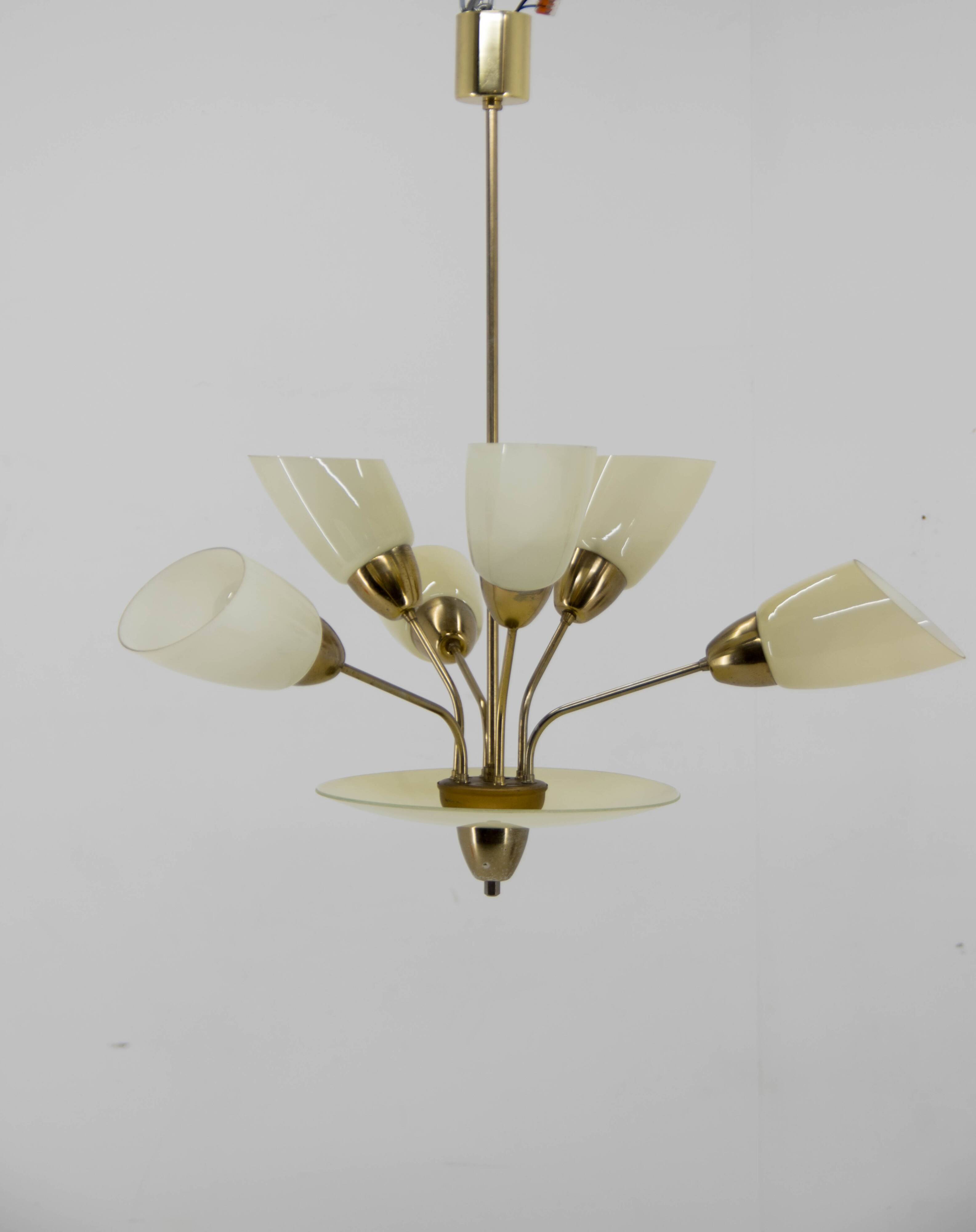 Mid-Century Chandelier by Kamenicky Senov, Czechoslovakia, 1950s