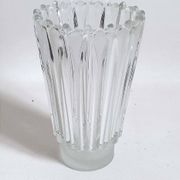 Molded pressed glass vase 1960s Height 22 cm