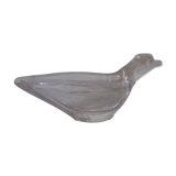Empty pocket shape transparent glass bird