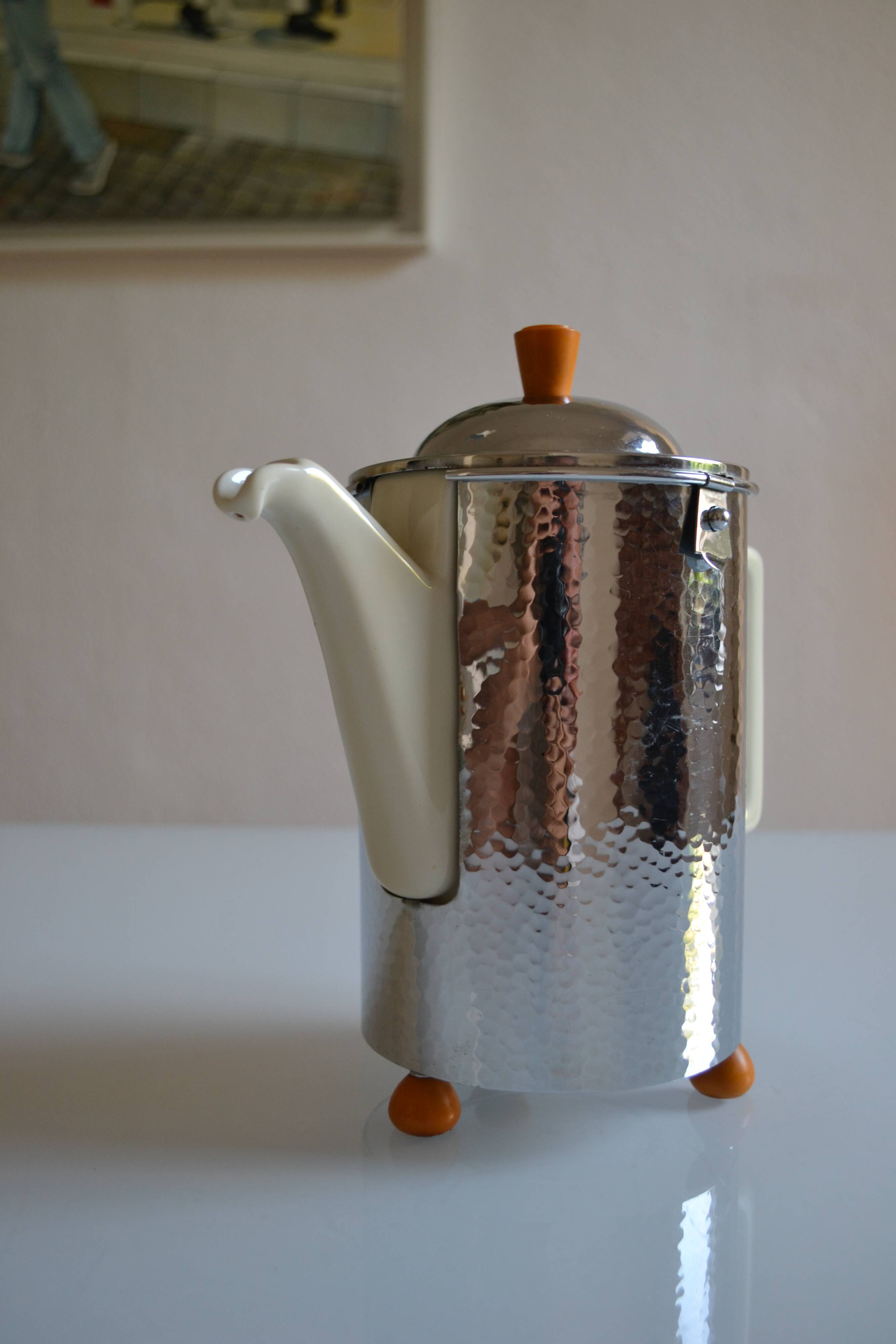 WMF Bauscher Weiden Germany 1930 Art Deco Bauhaus Teapot 1 liter