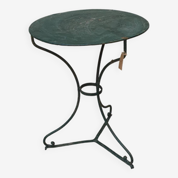 Round wrought iron side table