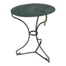 Round wrought iron side table