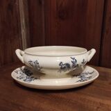 French vintage sauce boat, R. Lafitte, Terre de Fer, Salins