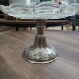Compotier in molded glass and regulated foot