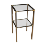 Italian design side table in metal and glass