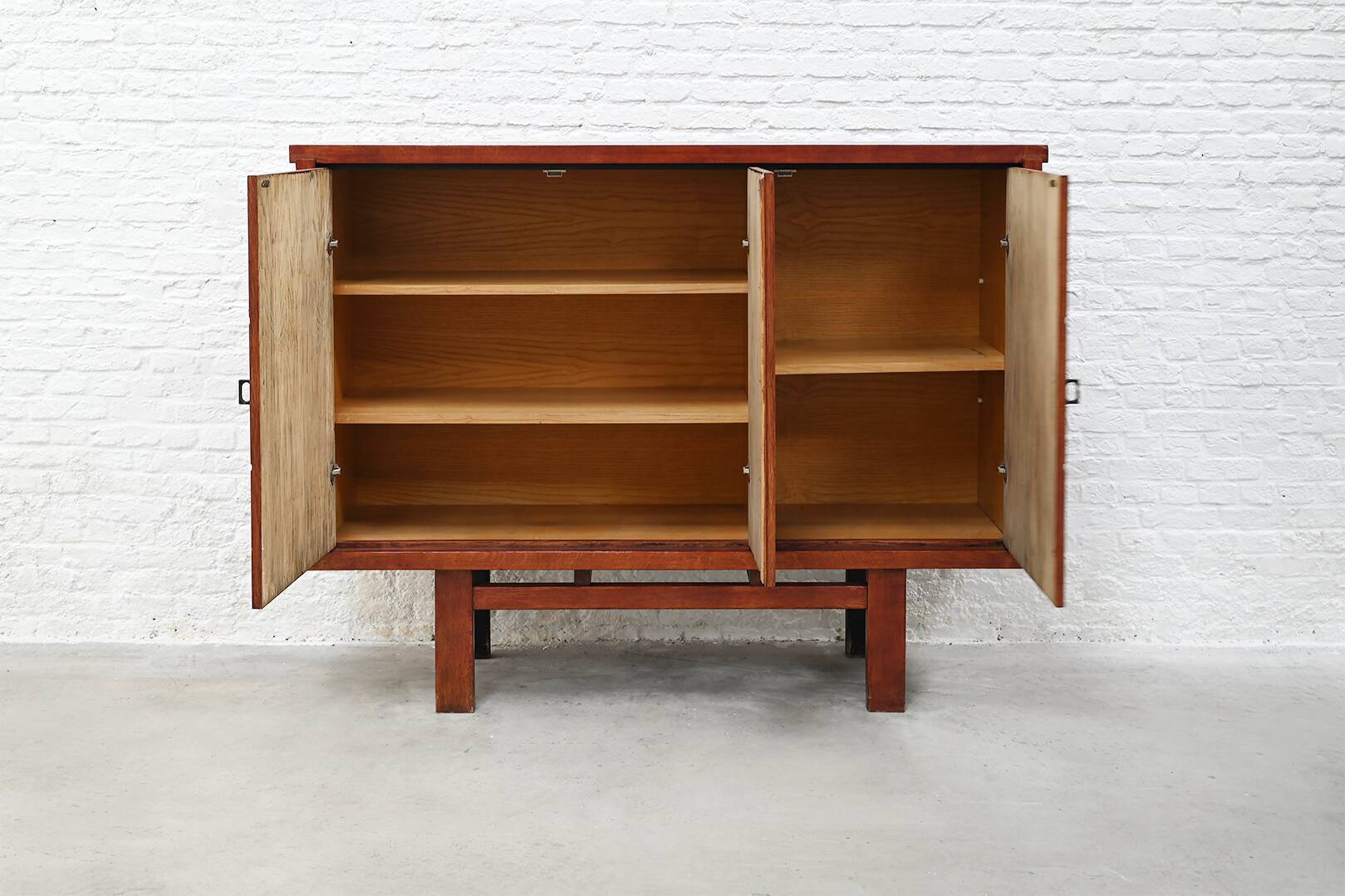 Brutalist Bar Cabinet in Oak, Belgium, 1970s