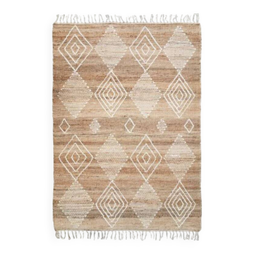 Tapis style berbère en jute naturel 120 x 170 cm