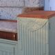 Renovated antique Art Deco sideboard – Lizard Green (Pure & Paint)