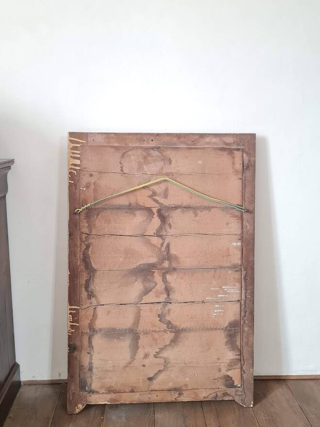 Antique rectangular mirror with mouldings 103 x 68