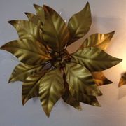 Golden Flower Shape Flushmounts by Hans Kögl, 1970s, Set of 2