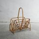 Porte-revues vintage en rotin