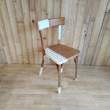 Set of 6 white feather bistro chairs