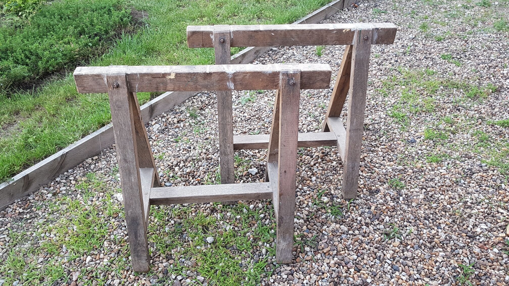 Pair of carpenter's trestles 1900