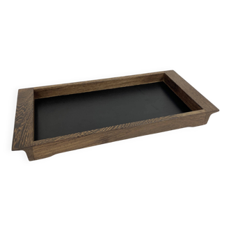 Modernist wenge tray, Henning Seidelin for Voss, Denmark, 1960