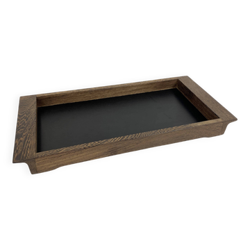 Modernist wenge tray, Henning Seidelin for Voss, Denmark, 1960