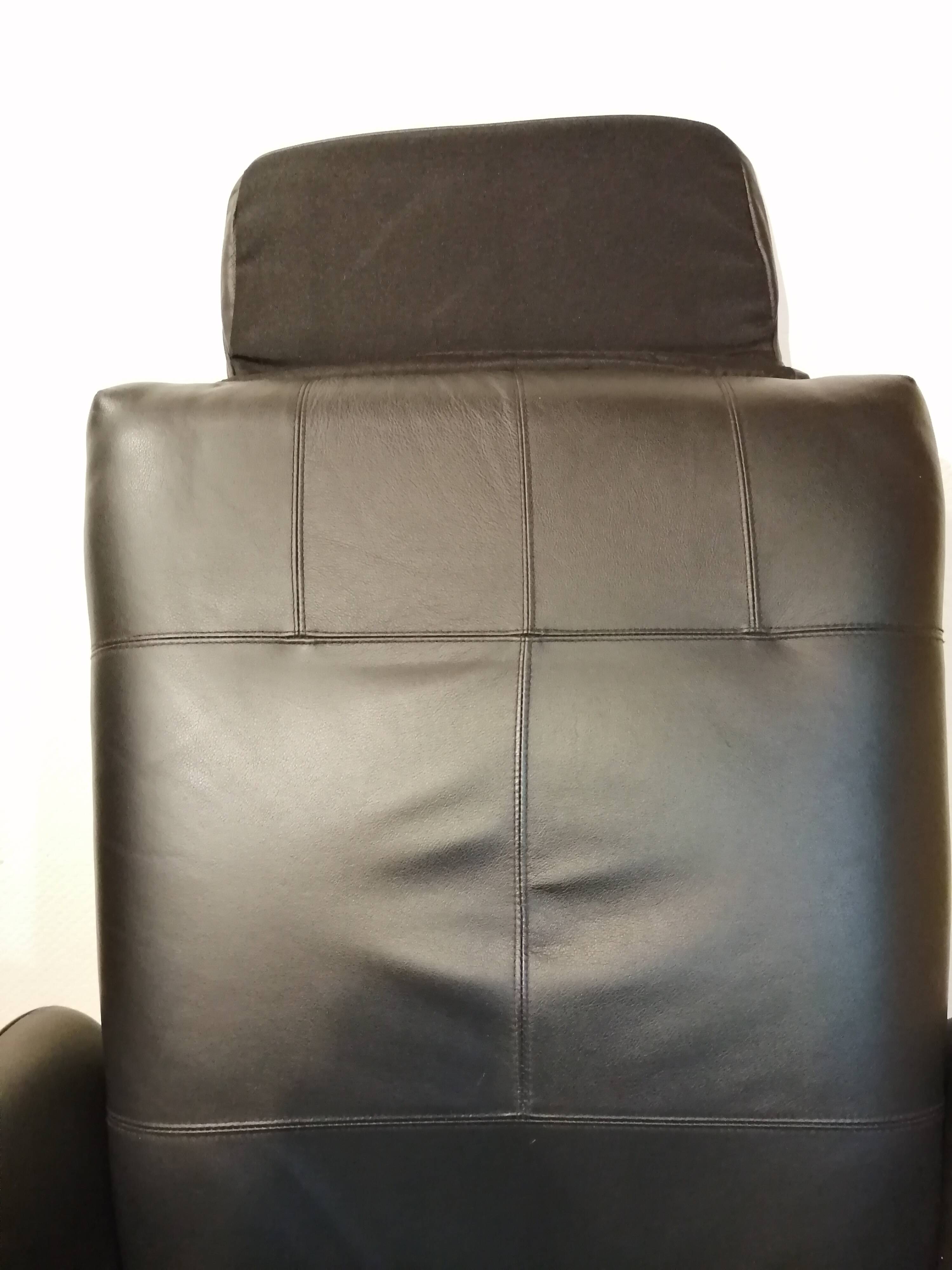 Designer armchair in vintage leather model Malung Ikea 1999