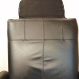 Designer armchair in vintage leather model Malung Ikea 1999