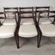 6 white leather Scandinavian chairs
