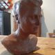Bust woman of the 50s in terracotta