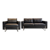 Ensemble (2) fauteuils mid-century et un canapé 2 places