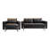 Set of (2) mid-century armchairs and a 2-seater sofa.
