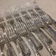 12 silver-plated metal dessert forks SFAM rocaille 19.1cm