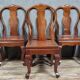 Asie XXeme : Série de 6 chaises en bois exotique