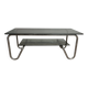Coffee table in chrome metal and smoked glass design from the 70s