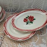 4 old dishes from Digoin and Sarreguemines