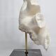 Old white coral "méandrine" on base in veined black marble, 25 cm