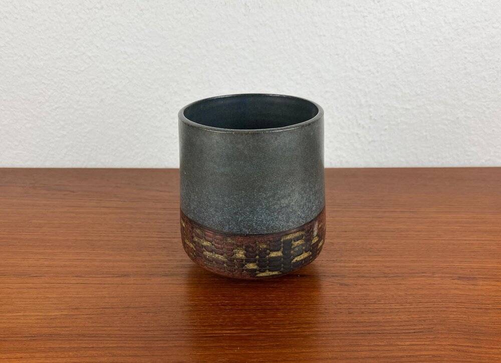 Ceramic vase from a German studio from the mid-century by Elisabeth Pluquet-Ulrich, 1960s.