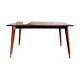 Extendable dining table compass feet