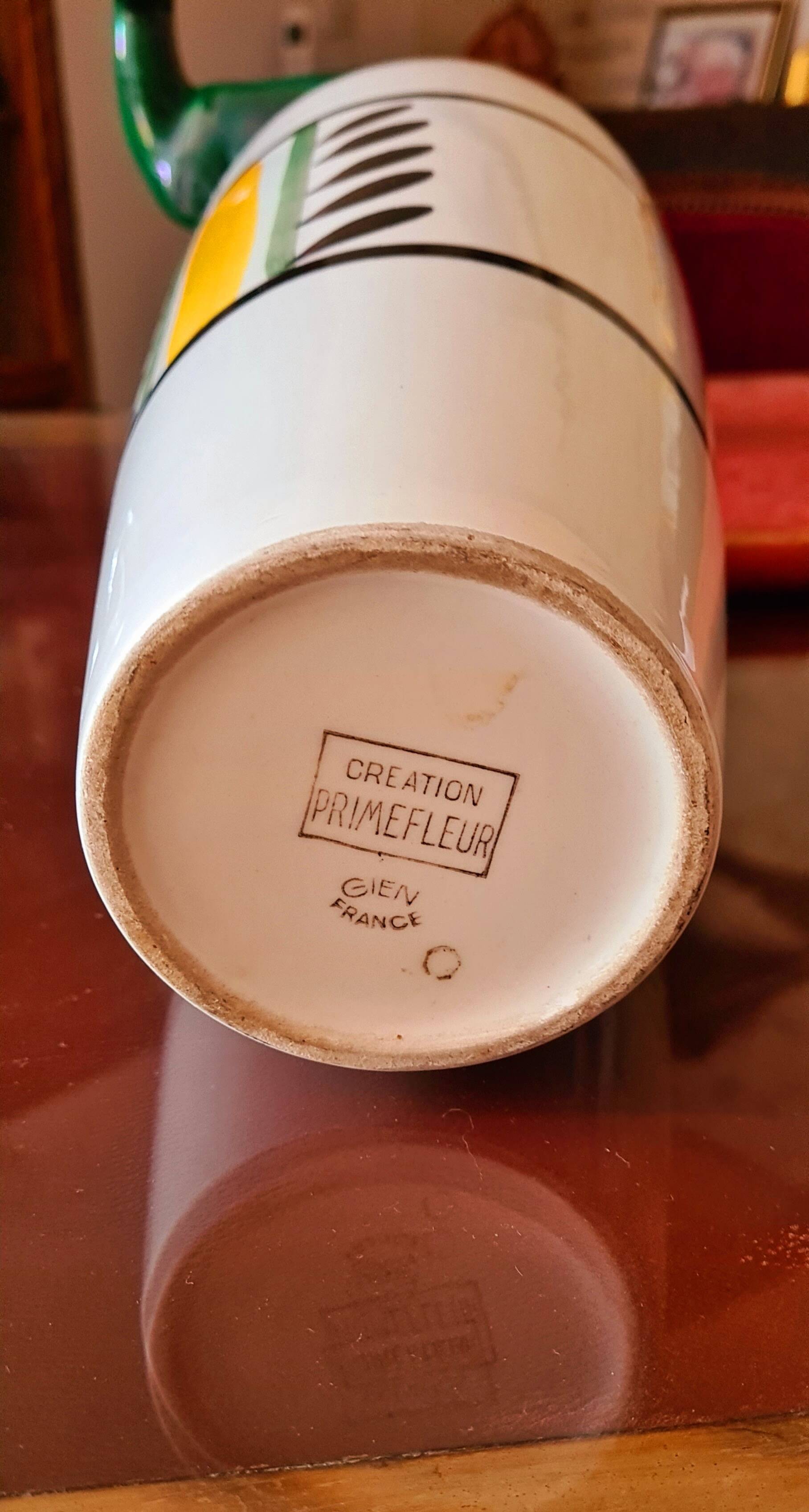 Gien earthenware vase