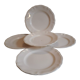 Lot de 5 assiettes plates anciennes en faïence de Sarreguemines
