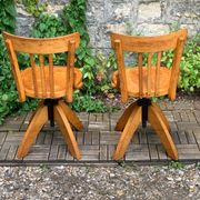 Pair of Baumann rotating screw chairs 1960