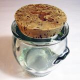 Thick glass round pot