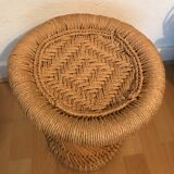 Small bamboo and rope tabouret