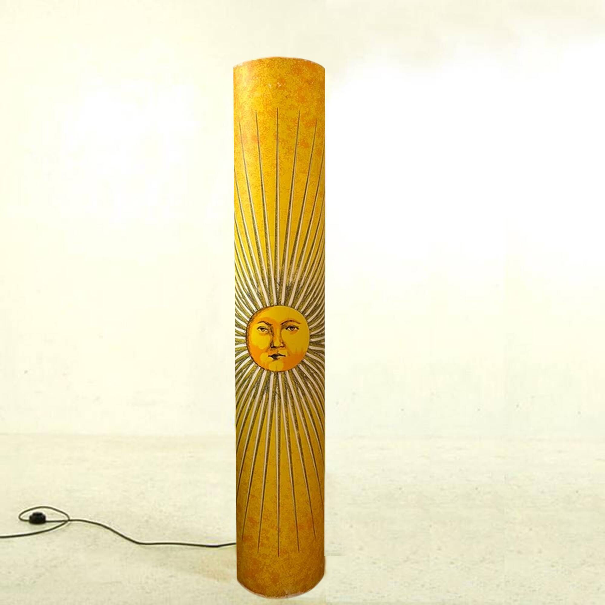 1990s Piero Fornasetti "Sun" Floor Lamp for Antonangeli, Follia Pratica Col