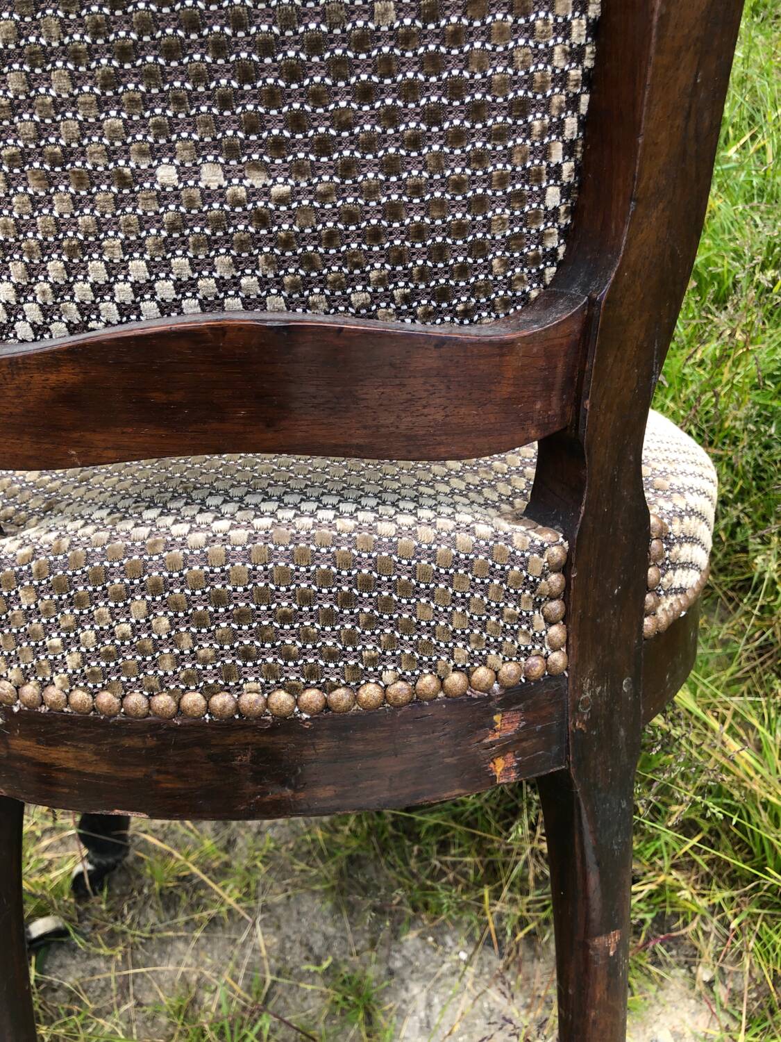 Pair of rosewood medallion chairs