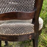 Pair of rosewood medallion chairs