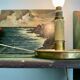 Candlestick lamp, fabric cable, flame bulb