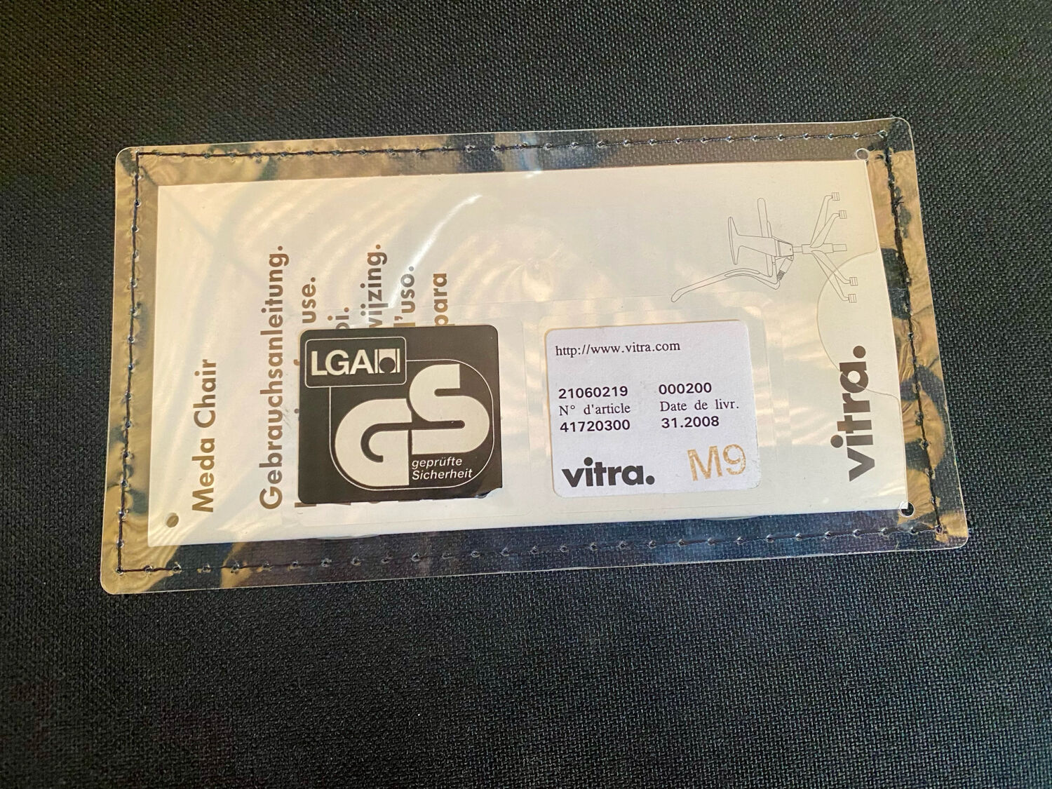 Meda office chair, Vitra edition, designed by Alberto Meda.