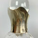 Blown glass carafe with silver frame