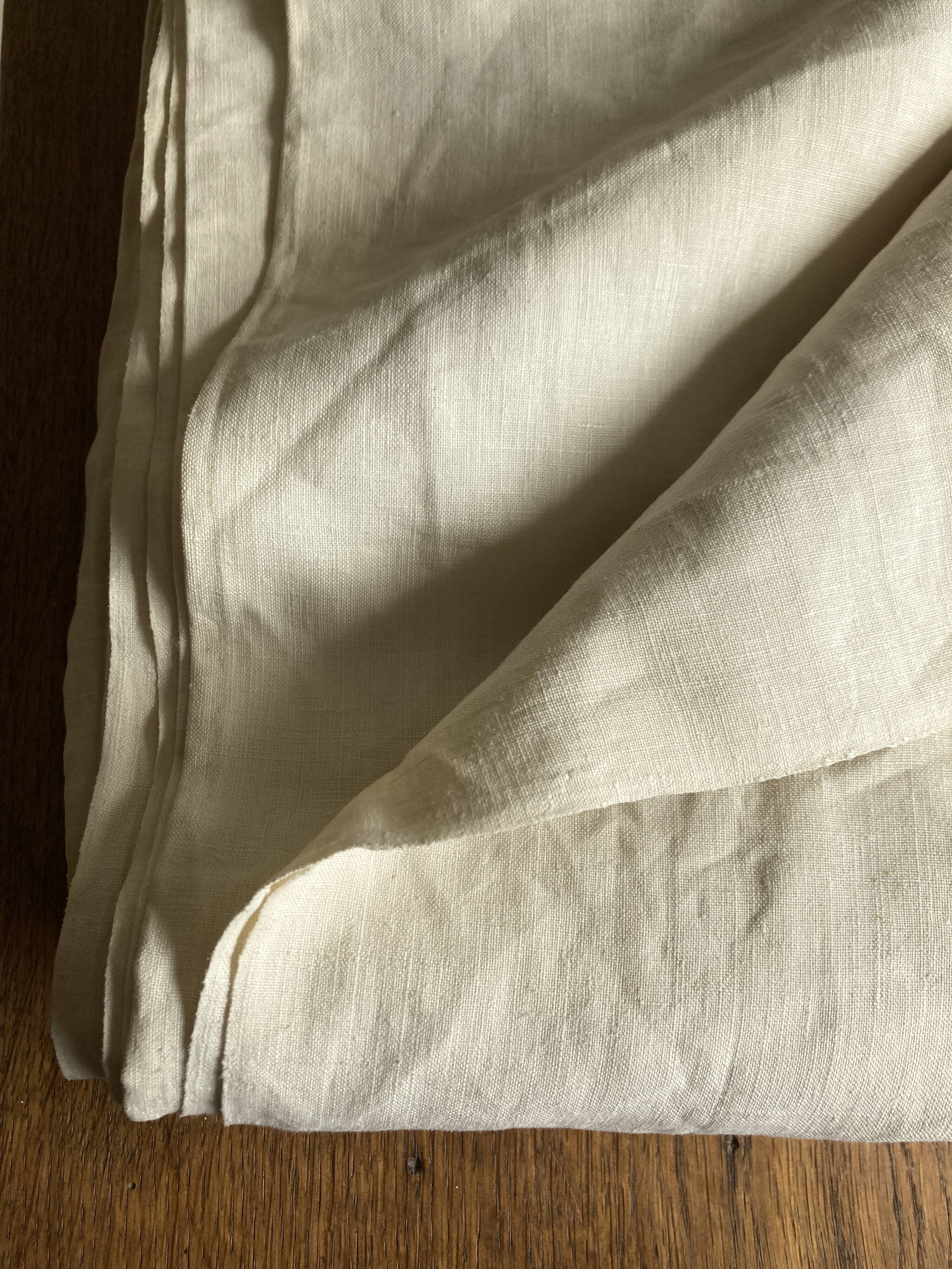 Drap de réserve 1960 en toile de lin brut 210x330