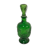 Green vintage glass carafe