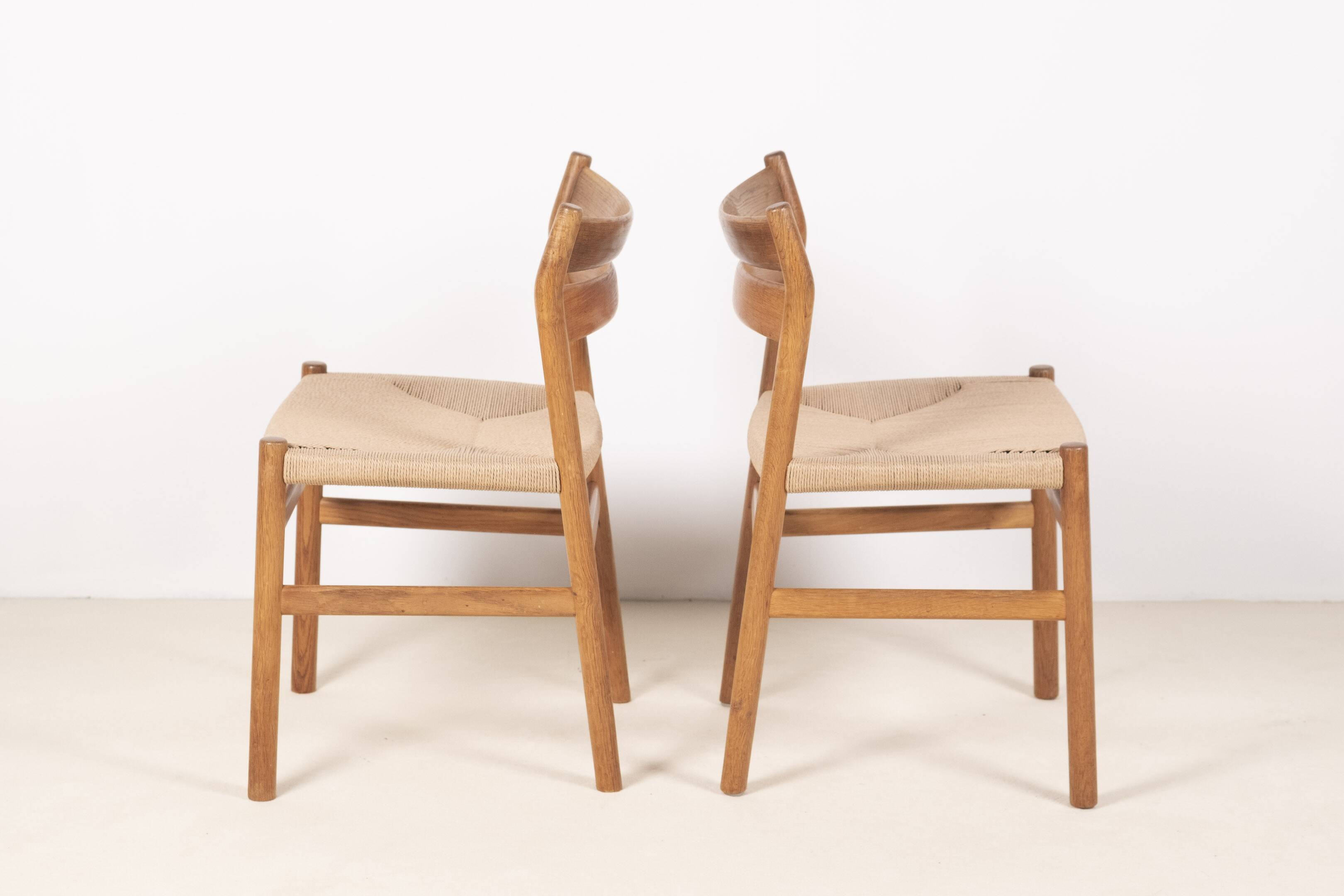 4x Chaise de salle à manger en chêne Børge Mogensen BM1, années 1950, Danemark