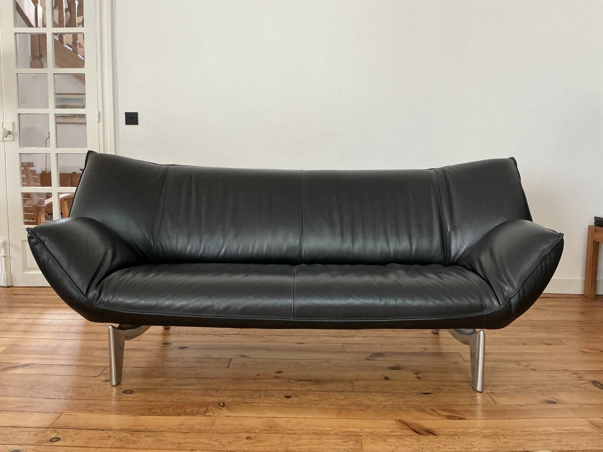 Tango 3-seater sofa Leolux from 2009 in black leather (designer Arn Armgardt)