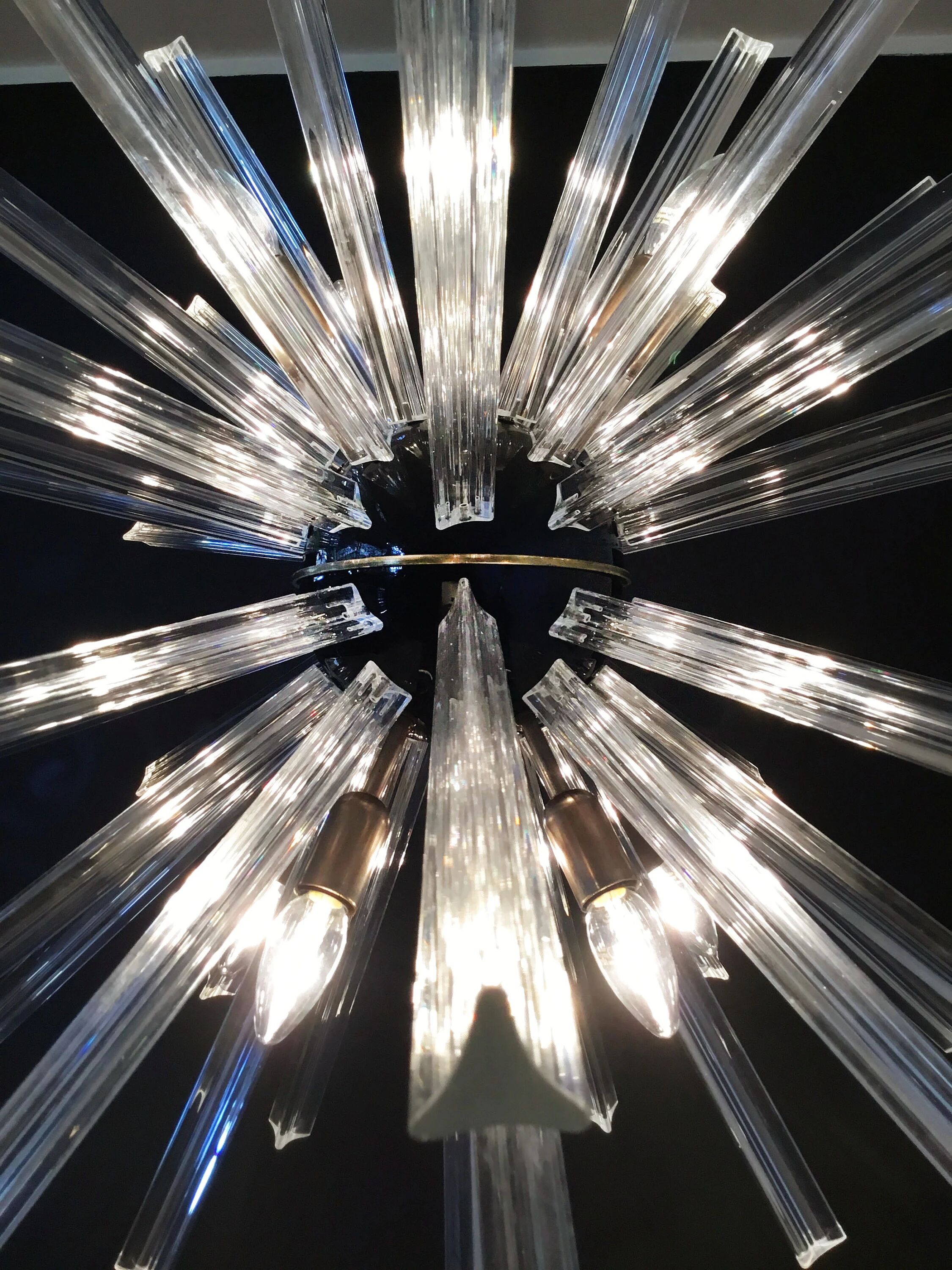 Sputnik crystal prism chandeliers - 50 prisms