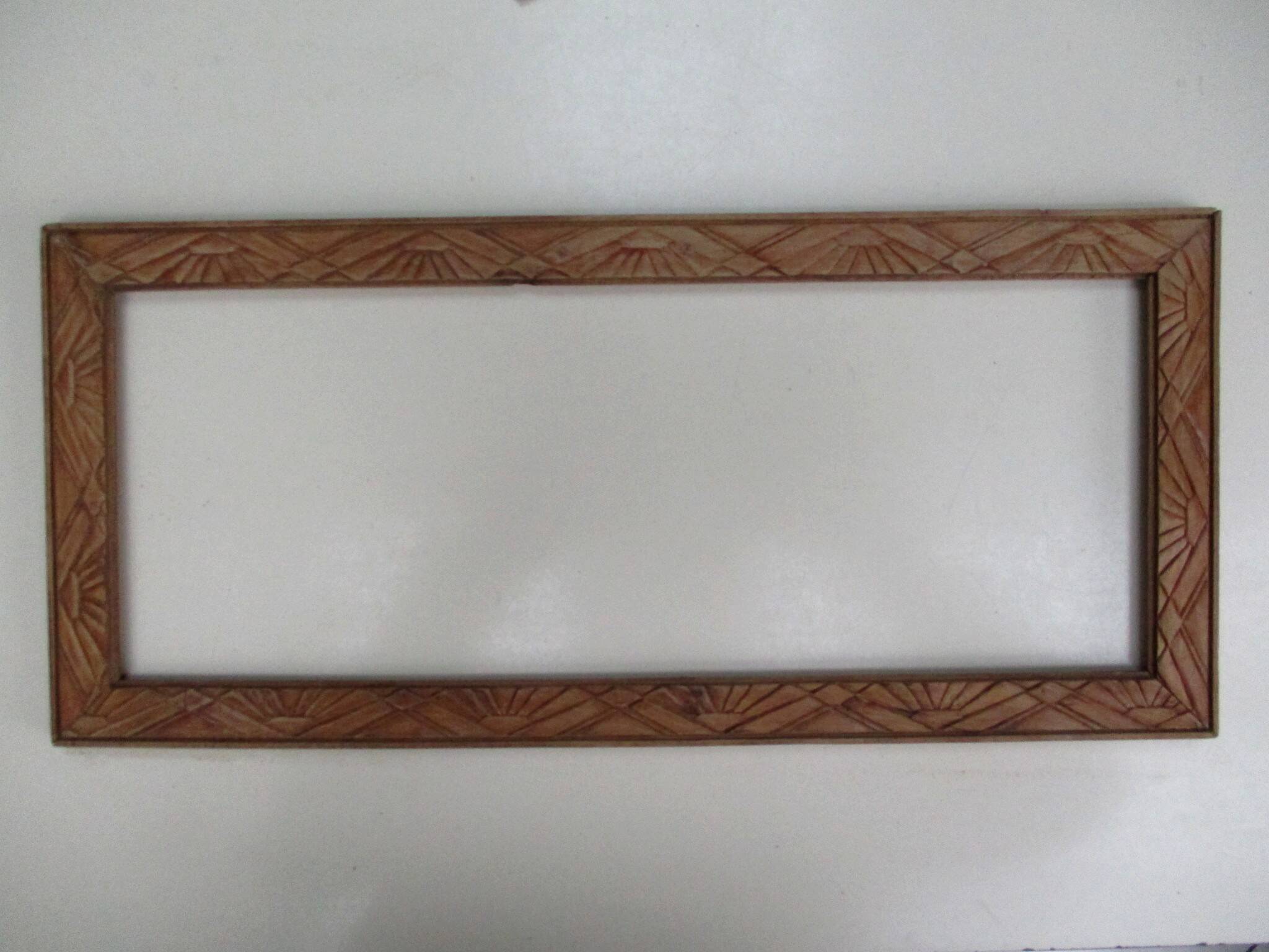 Art deco framing for 152 x 380 mm subject