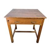 Vintage wooden high table / bar table / laboratory table